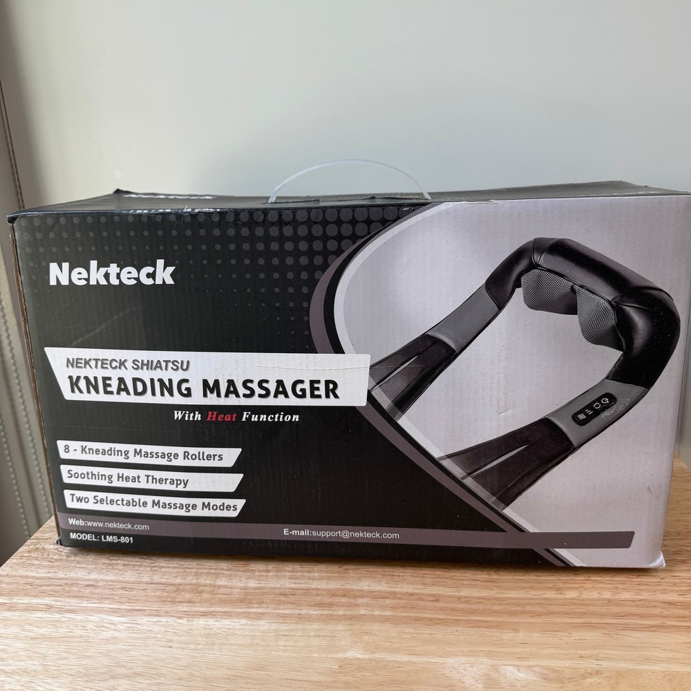 Nekteck Shiatsu Kneading Massager Heat Function NWT